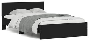Giroletto Con Testiera E Led Nero 120x190 Cm /