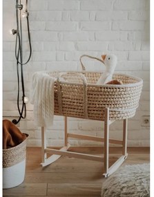 Ahojbaby cesta di Mosè per bambino Corn Natural + materasso Basic