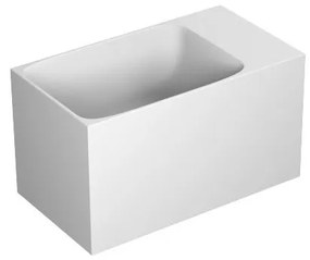 Antonio Lupi Design Calco Lavamani 25x25x45 Cm Rettangolare senza rubinetteria In Flumood Texture Bianco