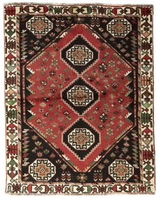 Shiraz Tappeto persiano 160 x 130 Rosso (Iran) Annodato A Mano