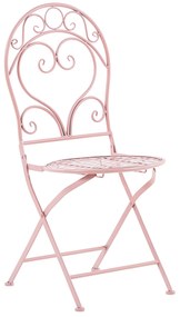 Set balcone in metallo rosa tavolo e 2 sedie ALBINIA Beliani