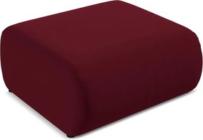 Poggiapiedi burgundy con rivestimento in velluto Ekahi – Makamii