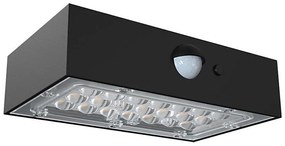 Applique a LED solare con sensore LED/3W/3,7V 3000K/4000K IP65 nero
