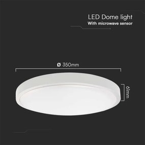 Plafoniera LED da bagno con sensore LED/24W/230V 6500K IP44 bianco