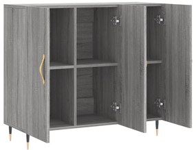 Credenza grigio sonoma 90x34x80 cm in legno multistrato