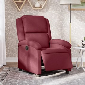 Poltrona Elettrica Reclinabile Rosso Vino İn Tessuto /