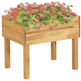 Fioriera Rialzata 50x40x45 Cm İn Massello Di Acacia /