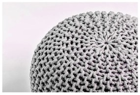 Poggiapiedi grigio con rivestimento in lavorato a maglia Jagger – Bonami Essentials