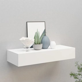 Scaffale Con Cassetti Da Parete Bianco 60x23,5x10 Cm İn Mdf /