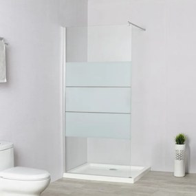 Walk-in easy L 80 x H 195 cm, vetro 6 mm serigrafato argento