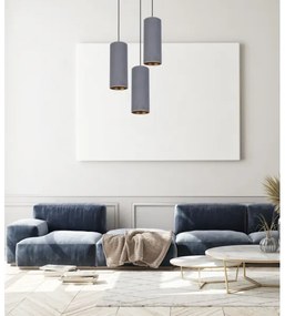 Lampadario a sospensione con filo AVALO 3xE27/60W/230V diametro 35 cm grigio
