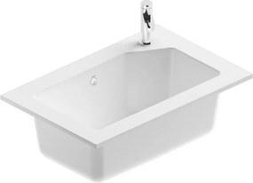 Lavatoio per bucato in resina bianco lucido JNKA SENSEA  L 70.6 x P 46 x H25 cm da interno ed esterno