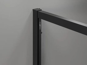 Mexen Exo cabina doccia semicircolare scorrevole 90 x 90 cm, trasparente, nera - 8132-090-090-70-00