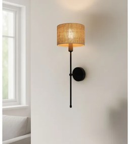 Lampada da parete MADELA 1xE14/40W/230V iuta/nera