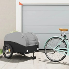Rimorchio Da Bici Nero E Grigio 45 Kg İn Ferro /