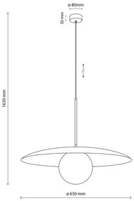 Lampadario a sospensione con filo SLATE 1xE27/15W/230V diametro 65 cm beige