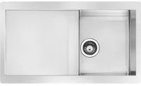 Lavello incasso filotop 1 vasca e gocciolatoio reversibile 86x50 Smeg LQR861F2 inox