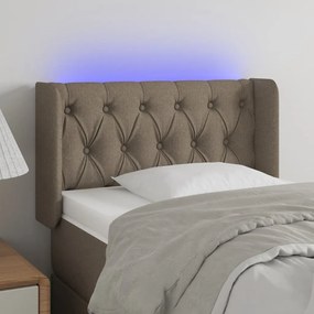 Testiera A Led Tortora 83x16x78/88 Cm İn Tessuto /