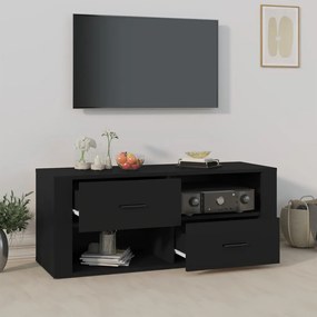 Mobile porta tv nero 100x35x40 cm in legno multistrato