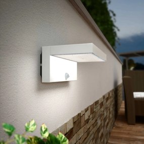 Applique LED Solare Minimal Bianca con Sensore di Movimento Colore Bianco Naturale 4.000K