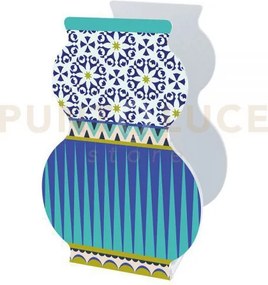 Vaso giudecca grande in cristallo acrilico decorato santorini