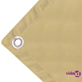 vidaXL Paravento da Balcone in Tessuto Oxford 75x600 cm Beige