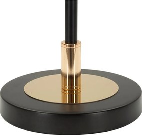 Lampada da tavolo bianca/nera con paralume in vetro (altezza totale 46 cm) Vintage – Mauro Ferretti