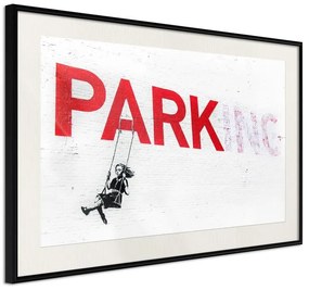 Poster  Banksy: Park(ing)  Cornice Quadri Cornice nera con pass-partout, Larghezza x Altezza Home decor 30x20