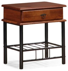 Comodino FIONA 55x48 cm marrone/nero