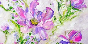 Quadro su tela – Fiori estivi dipinti moderni