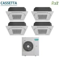 Climatizzatore Condizionatore Hisense Quadri Split a Cassetta 9+9+9+9 con 5AMW125U4RTA R-32 9000+9000+9000+9000 Con Telecomando di Serie e Pannello Incluso