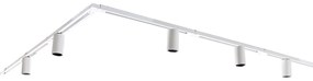 Sistema di illuminazione a binario moderno con 5 faretti bianchi monofase GU10 35 mm - Iconic Ruby