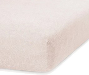 Lenzuolo con angoli beige in terry 140x200 cm Ruby – Restilo