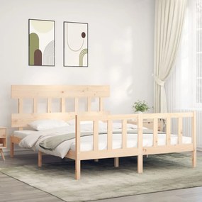 Giroletto Senza Materasso 160x200 Cm İn Legno Massello Di Pino /