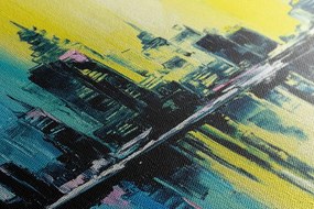 Stampa su tela – Pittura a olio della città