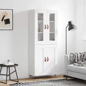 Credenza Bianca 69,5x34x180 Cm İn Legno Multistrato /
