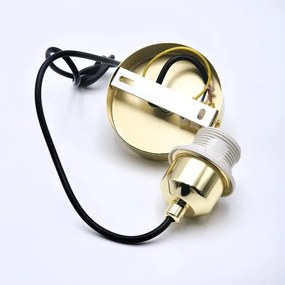 Lampadario a sospensione con filo HARMA 1xE27/15W/230V diametro 25 cm bianco/oro