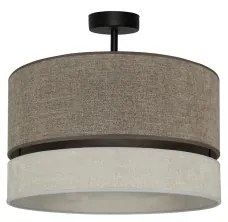 Duolla - Lampadario a plafone DOUBLE 1xE27/15W/230V diametro 40 cm marrone/grigio