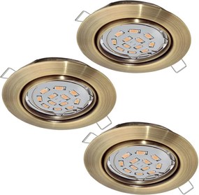 Eglo 94409 - Set da 3 faretti da incasso LED PENETO 1xGU10-LED/5W/230V