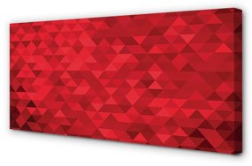 Quadro su tela Modello di triangolo rosso 100x50 cm