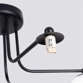 Plafoniera bianca e nera Beam – Sollux