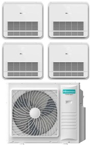 Climatizzatore Condizionatore Hisense Quadri Split Console 9+12+12+12 con 5AMW105U4RQC R-32 Wi-Fi Optional con Telecomando di serie
