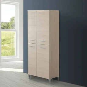 Armadio multiuso larice 153,5 cm con ante e ripiani regolabili Desya