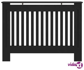 vidaXL Copertura per Radiatore Nera 112x19x81,5 cm in MDF