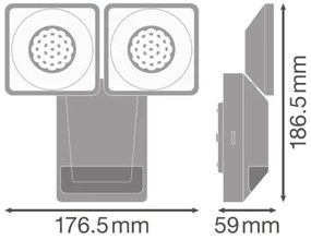 Ledvance - Applique da esterno a LED con sensore SPOT 2xLED/8W/230V IP55
