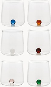 Set di 6 bicchieri in vetro soffiato borosilicato Bilia
