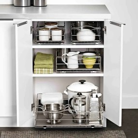 Organizzatore da cucina in acciaio inox - simplehuman