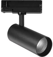 Faro LED JET con adattatore trifase in alluminio nero 30W con funzione CCT