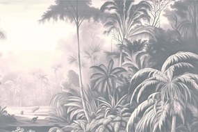Carta da parati – Alberi tropicali con tocco vintage