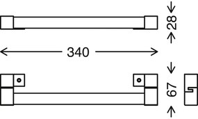 Briloner 2107-015 - LED illuminazione bagno specchio SPLASH LED/8W/230V IP44